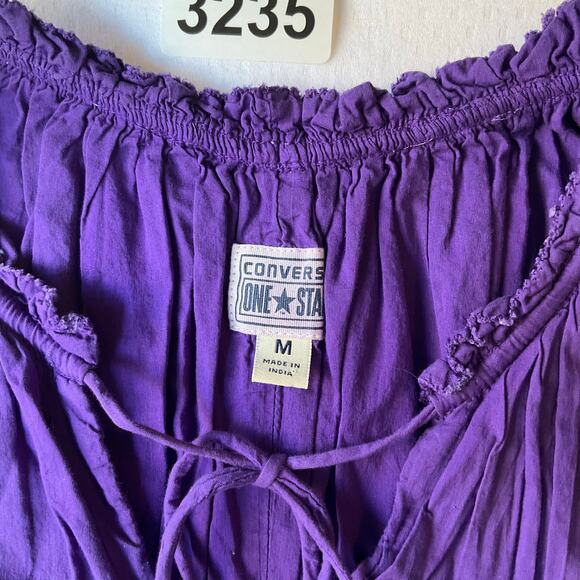 Converse Women Sleeveless Deep V-neck Lovely Knee Length Dress size M, Purple - Picture 6 of 9